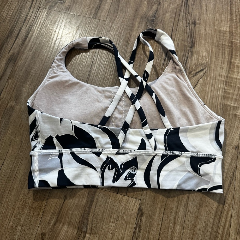 Lululemon energy bra set of two Size 8 checkered black white padded - Picture 7 of 9